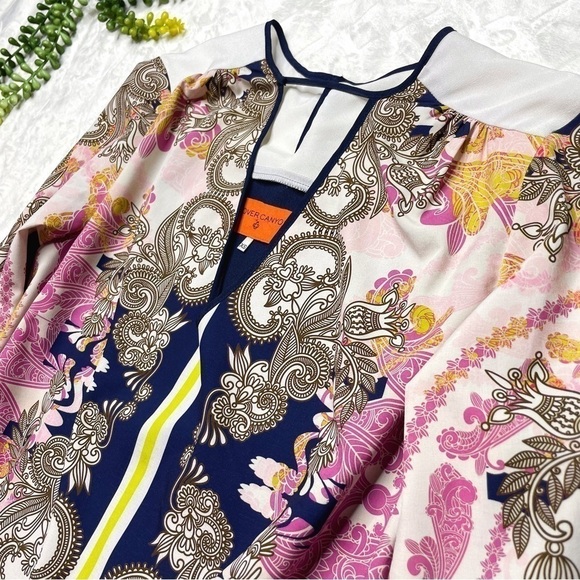 Clover Canyon x Revolve Palace Interior Multicolor Long Sleeve Mini Dress XS - Picture 4 of 15